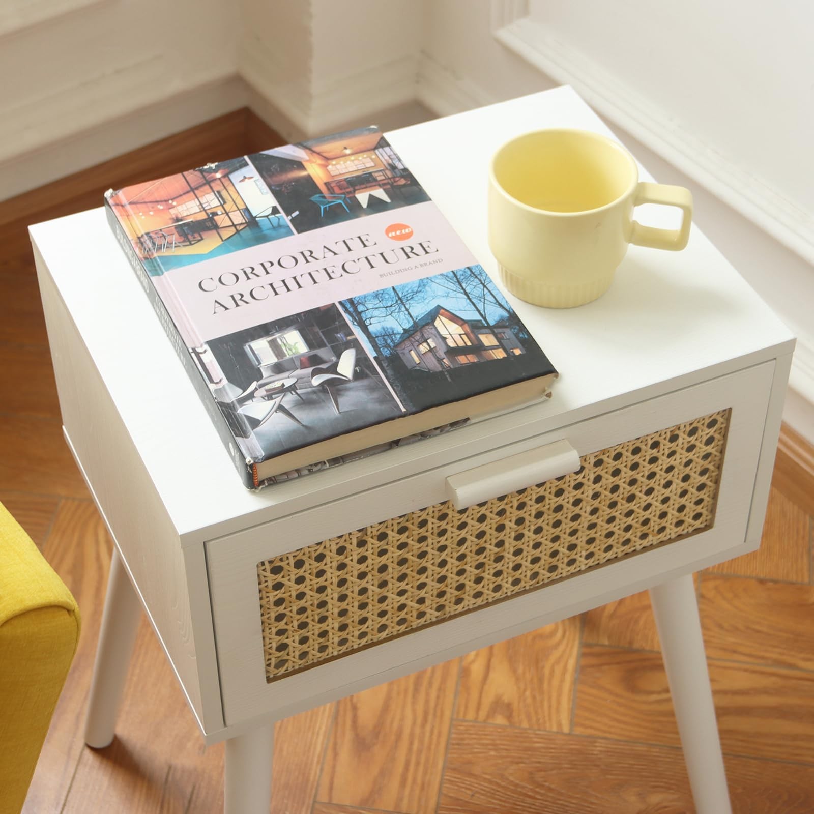 AWASEN White Rattan 12 inches x 15.8 x 22 inches,
