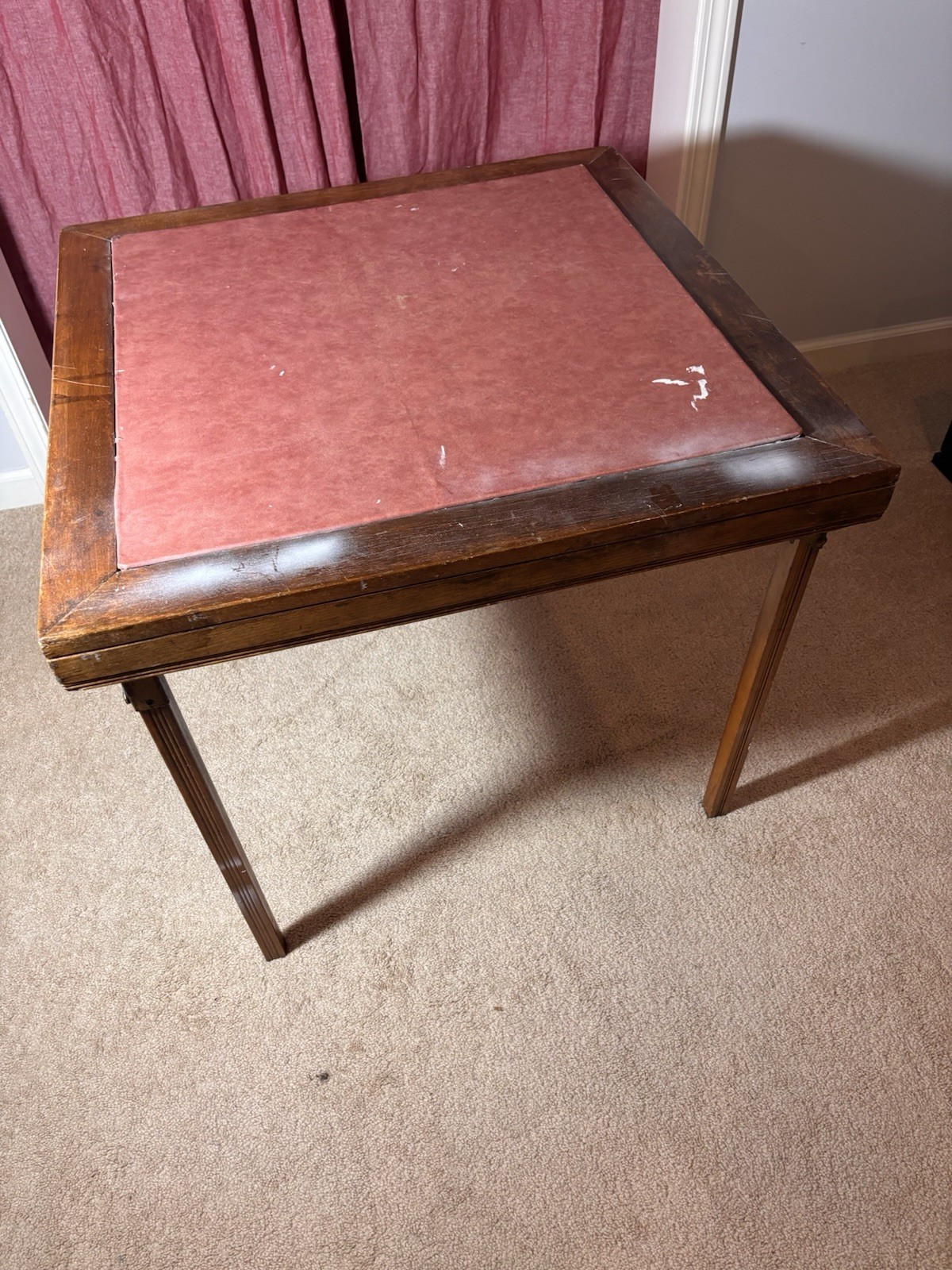 Vintage Card Table Leg O Matic 29″x29″ Folding Wood Table
