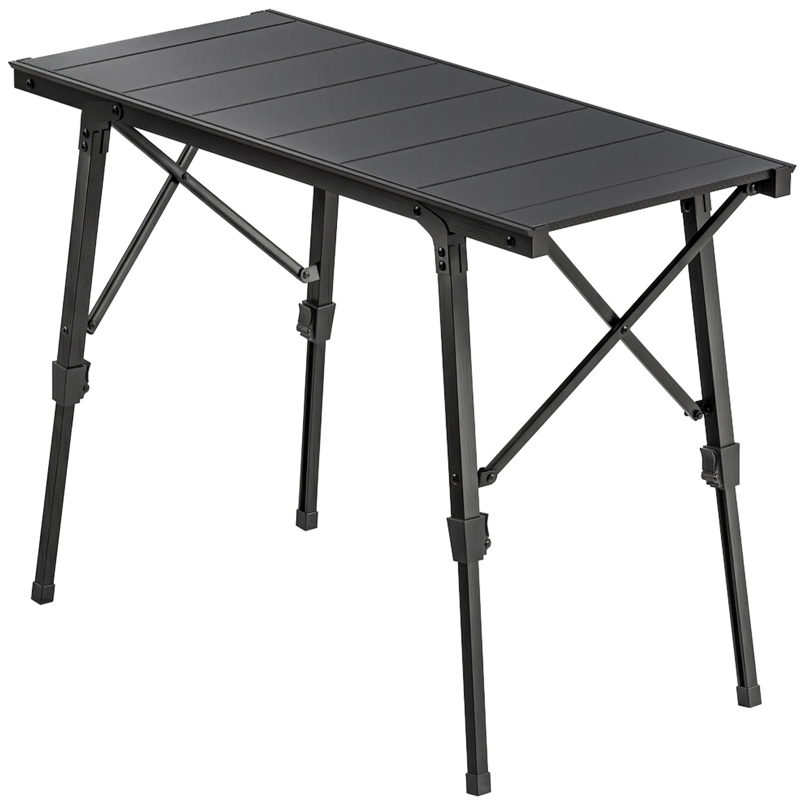 Folding Picnic Table Adjustable Height 35″ x15.7″ , Black