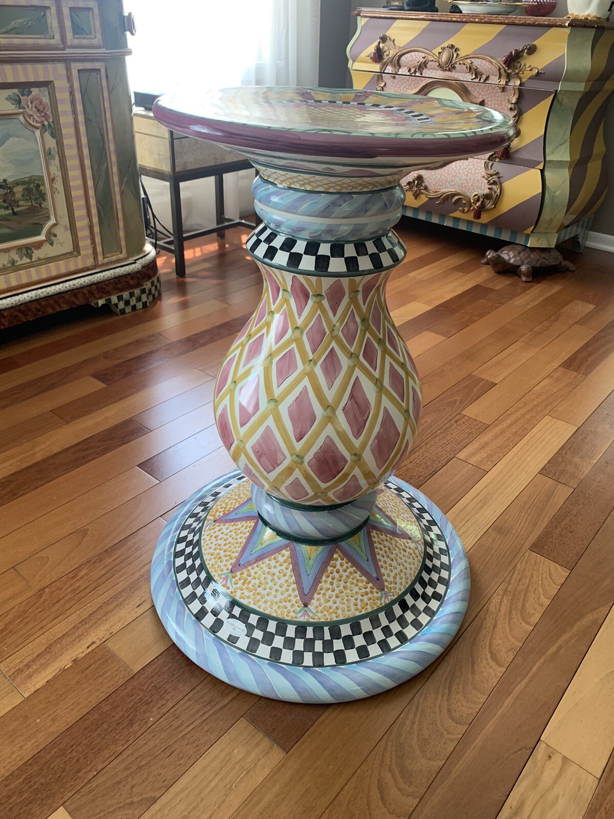 Mackenzie Childs Table Pedestal