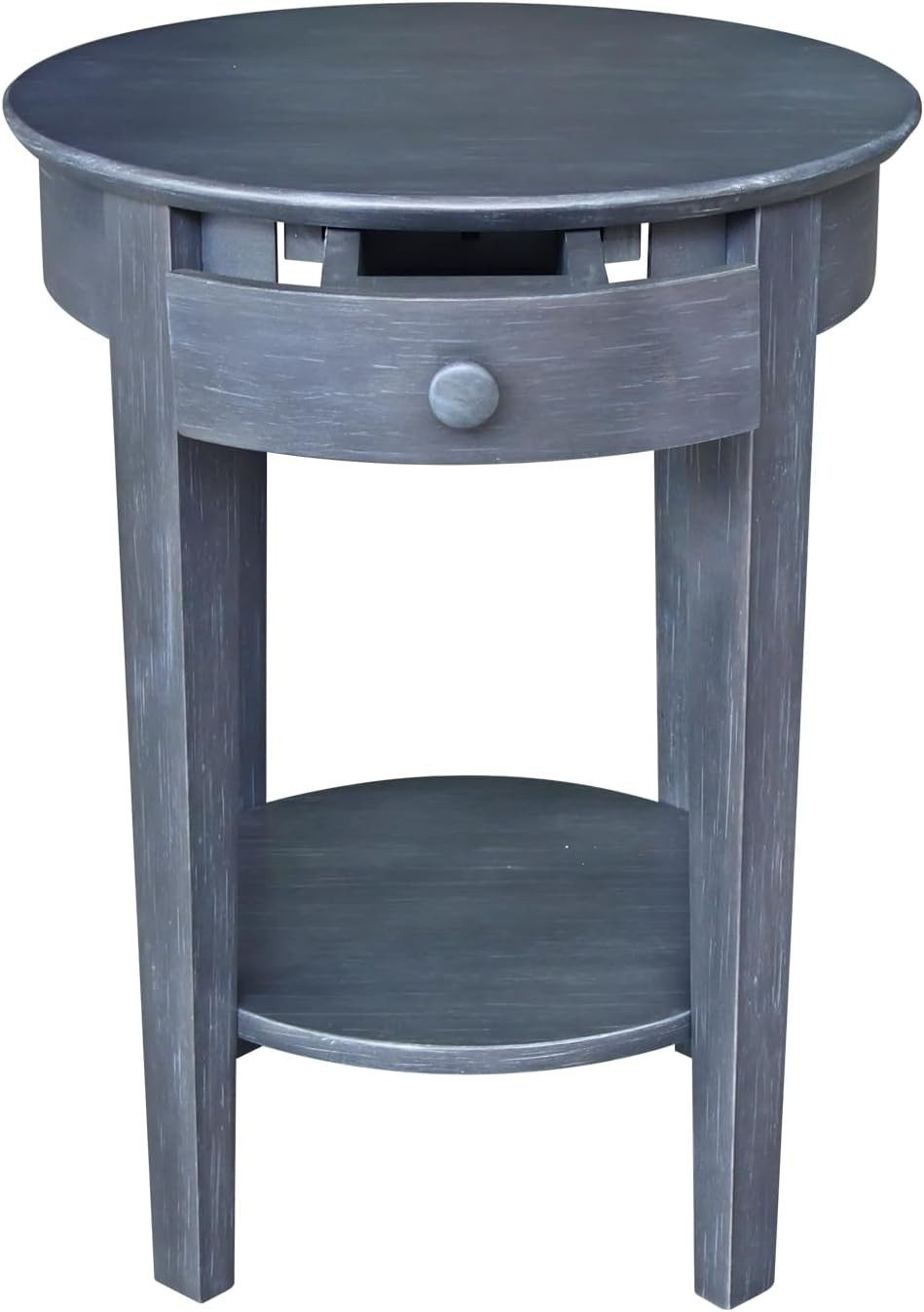 Heather Grey Accent Table with Drawer – Stylish & Sturdy for Any Room