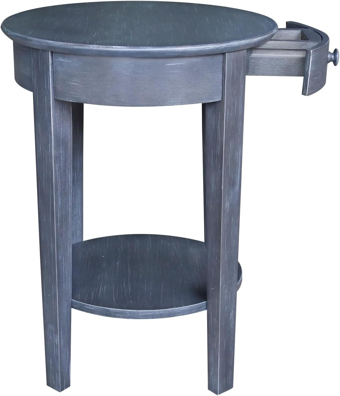 Heather Grey Accent Table with Drawer – Stylish & Sturdy for Any Room