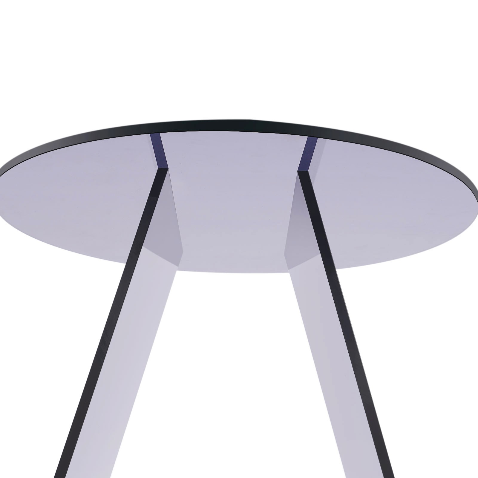 17.71in H Side Table Acrylic End Table Modern Nightstand Floorstand Coffee Desk