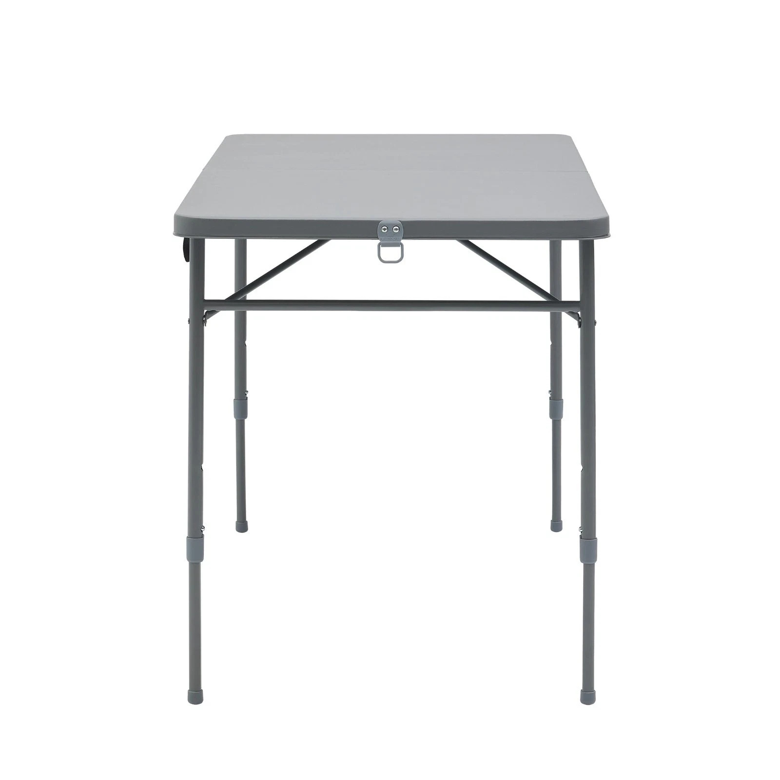 Mainstays 4 Foot Fold-in-Half Adjustable Folding Table, Gray
