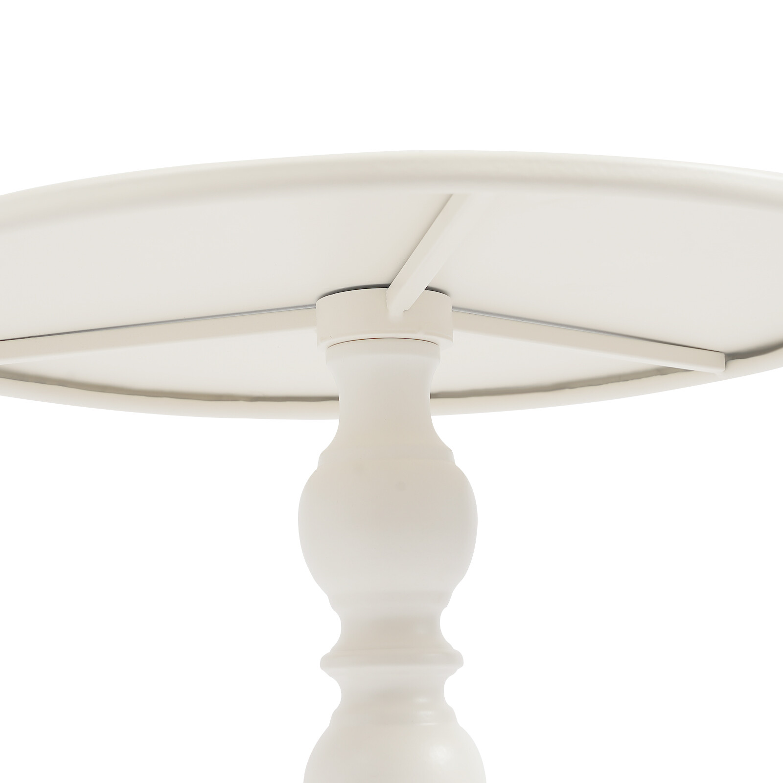 Round Side Table Retro Coffee End Table Small Accent Pedestal Table White Home