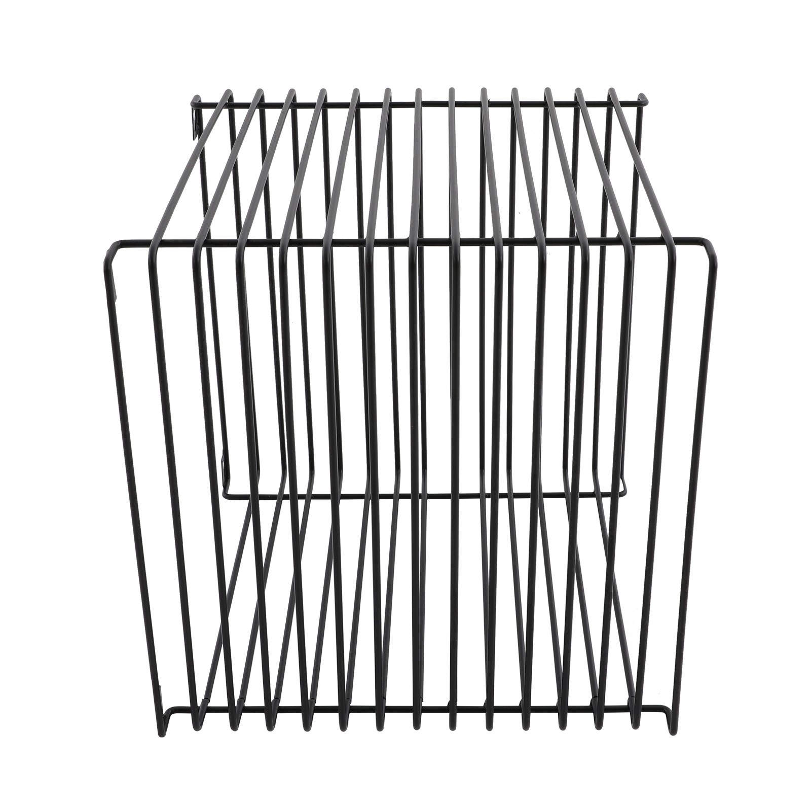 Black Square Side Table Wall or Floor Mount Geometric Retro Metal End Table