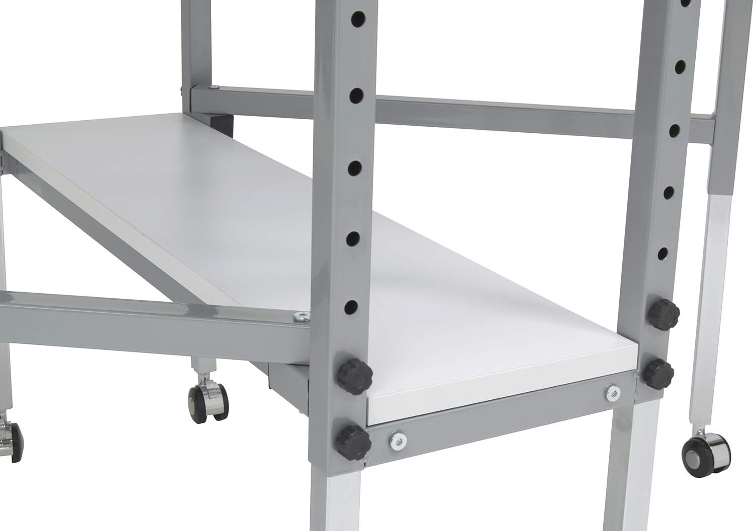 Foldable Hobby and Cutting Grid Table – 58.75″ W X 36.5″ D White Arts and Crafts