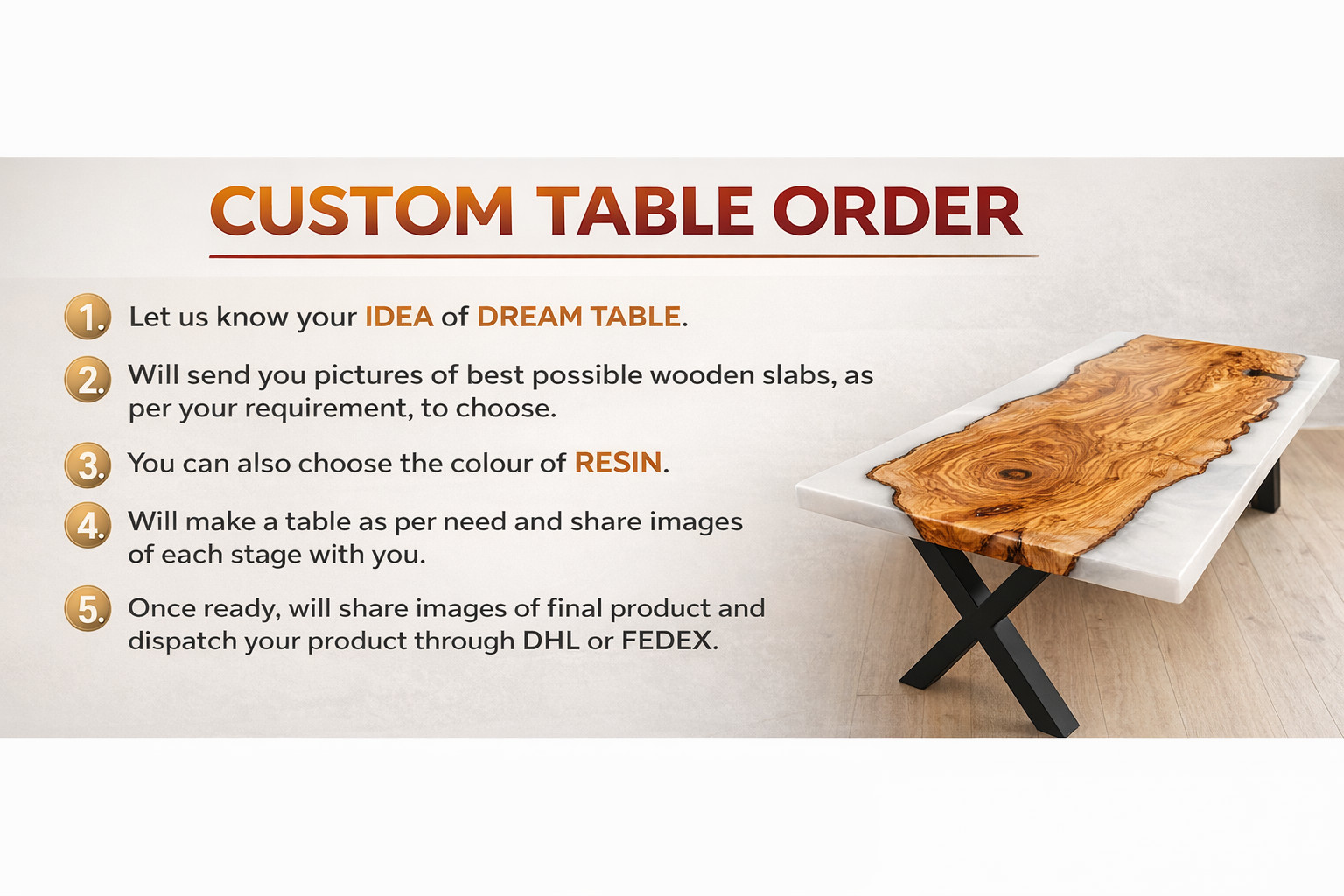 Handmade Emerald Green Epoxy River Dining Table | Live Edge Olive Wood Table