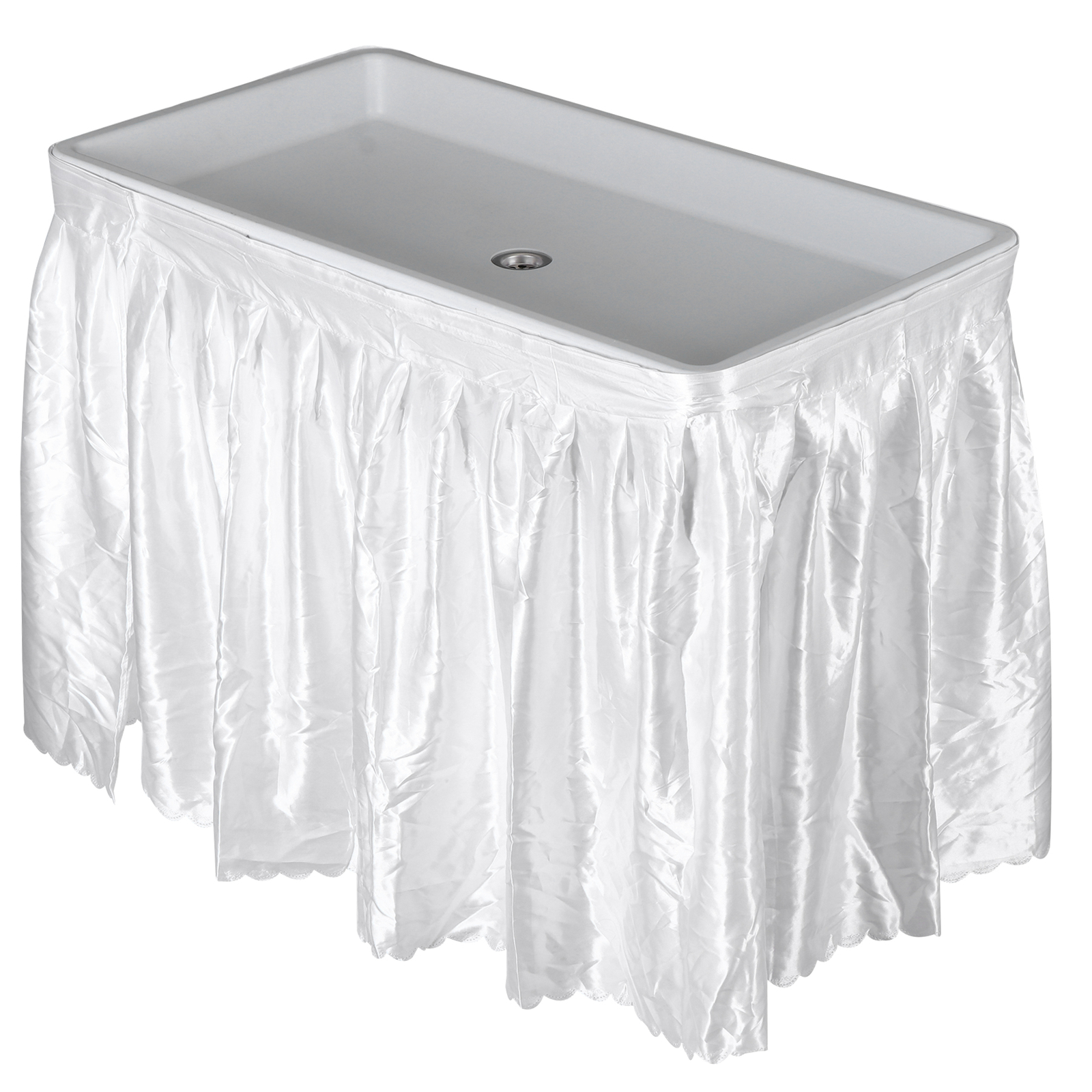 Ice Cooler Table Foldable Outdoor Party Camping Table with Detachable Skirt