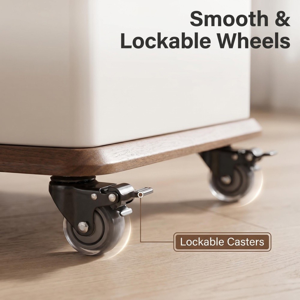 Adjustable Height Coffee Table with Storage, Portable Side Table