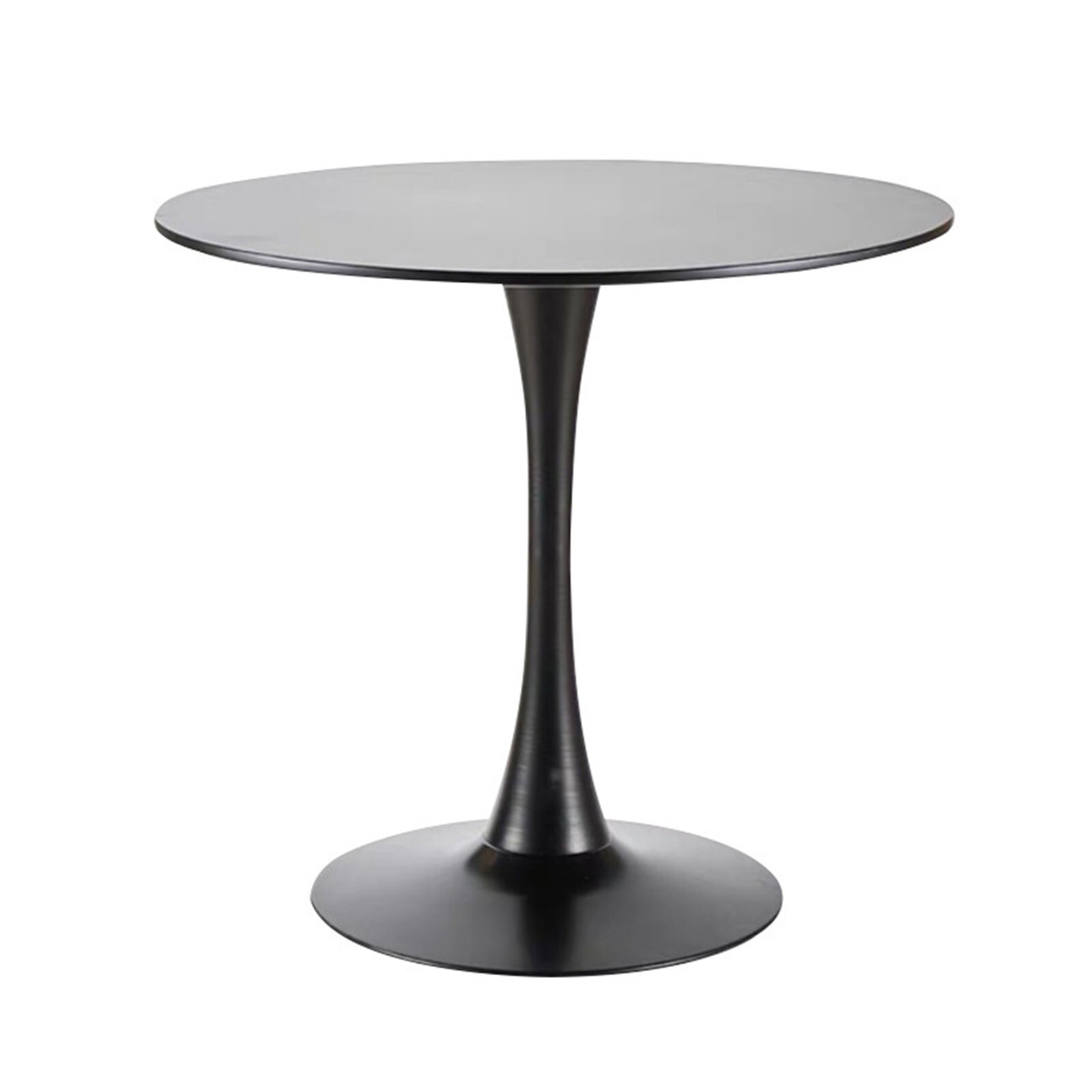 Round Tulip Dining Table 31.5” Kitchen Table w/ MDF Top & Metal Pedestal Base