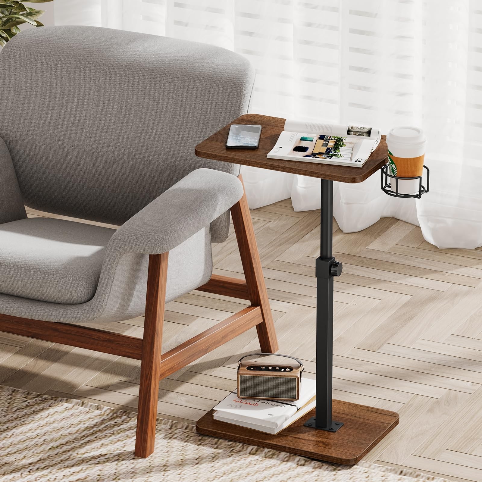 TV Tray Table 360° Swivel Height Adjustable TV Trays for Eating on CouchSofa …