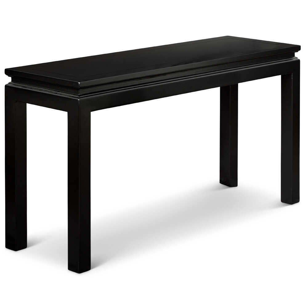 US Seller – Black Elmwood Zen Style Asian Console Table