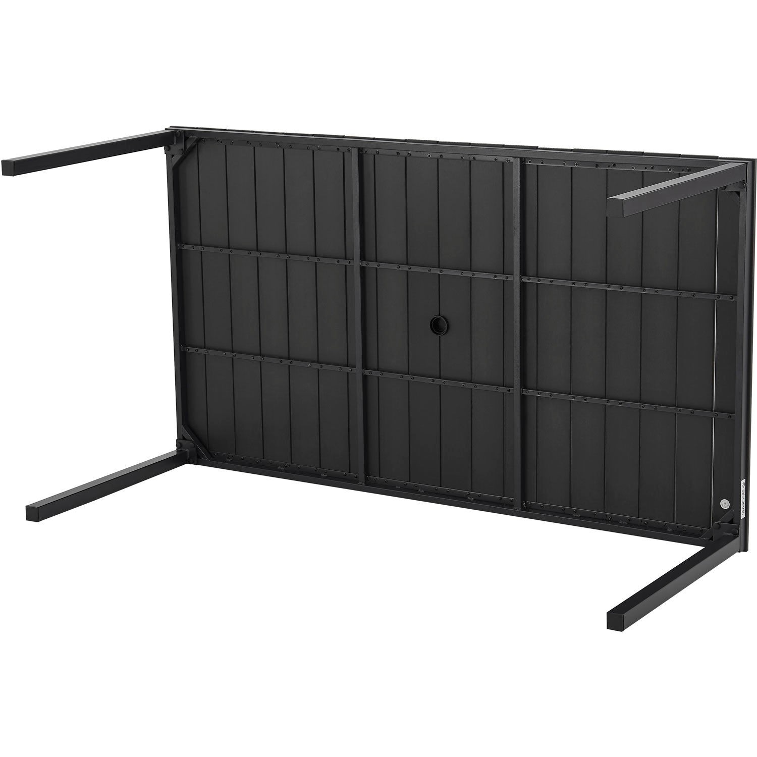 Global Industrial 70″ Rectangular Resin Outdoor Dining Table Black