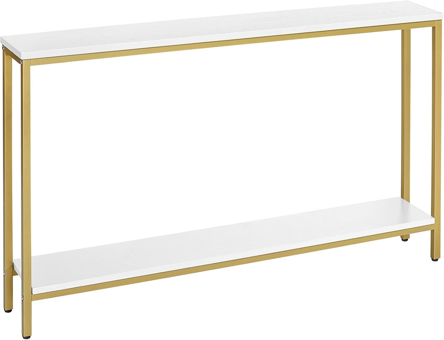 HOOBRO 47.2″ Console Table Sofa Table w/ Shelf Home Decor Entryway Table White