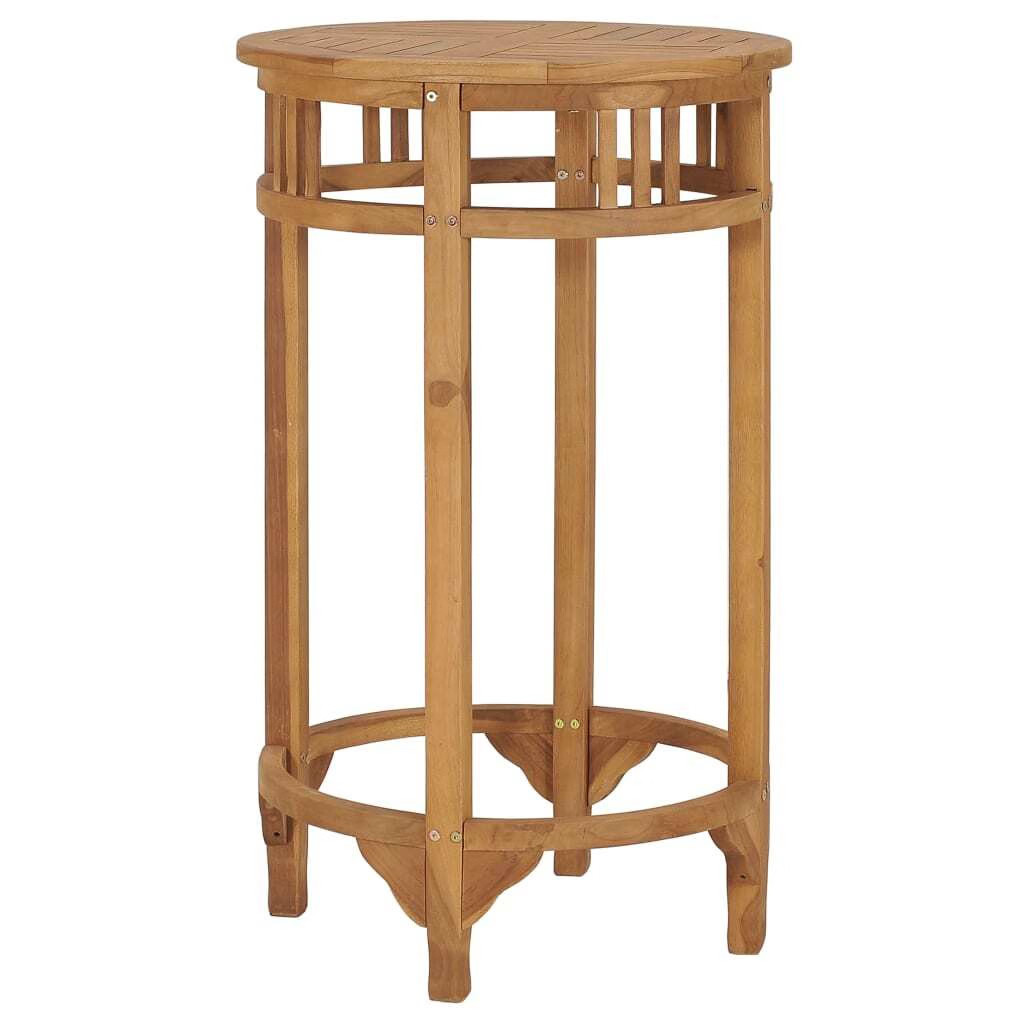 Bar Table Ø 23.6″ Solid Wood Teak
