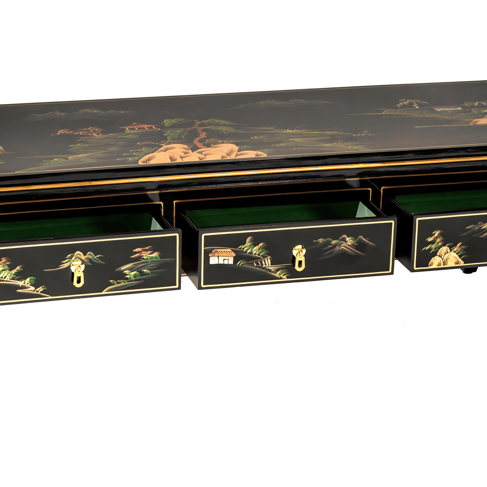 Black Lacquer Coffee Table – Landscape