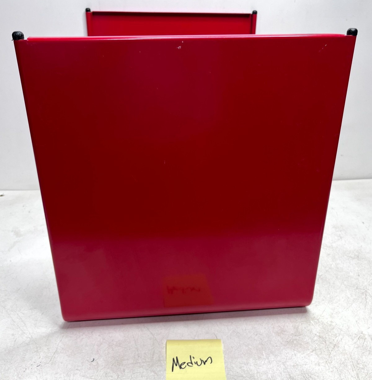 Vintage Amisco Red Nesting Tables Set of 3 Large Metal Made in Canada