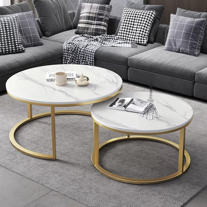 Living room coffee table, classic nested combination (glossy)