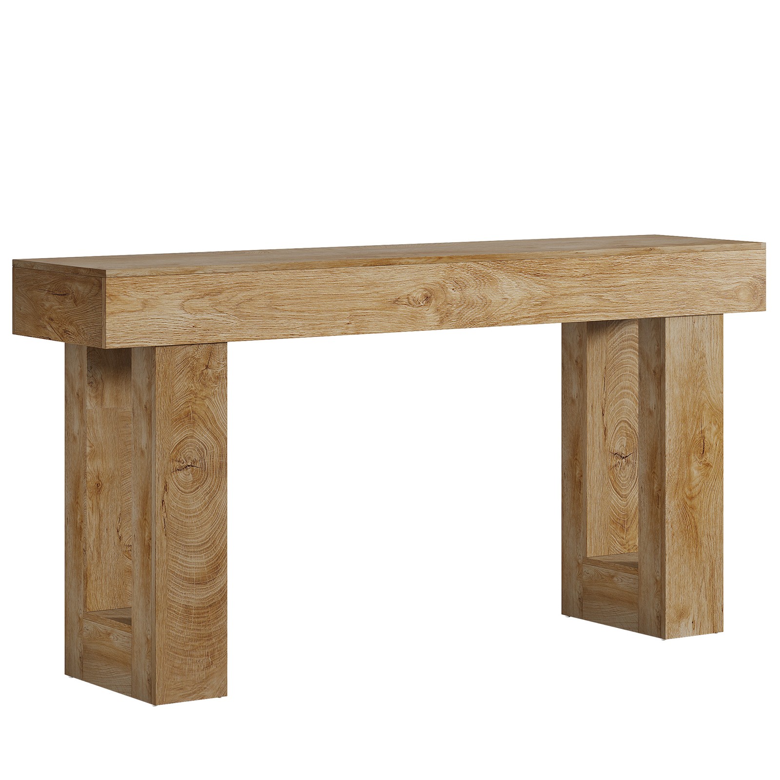 63” Long Console Table, Farmhouse Wooden Entryway Sofa Table for Living Room