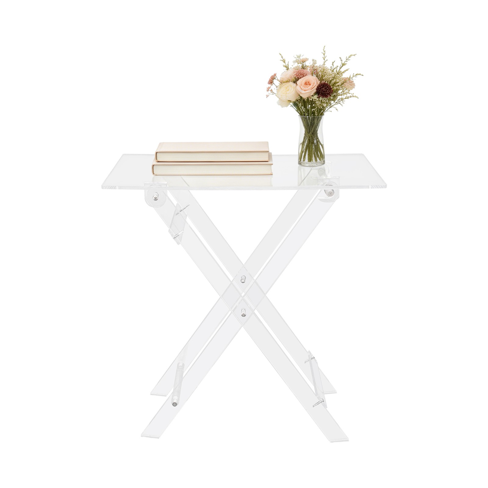 Foldable TV Dinner Table, Folding Bed Desk 19.29*14.57*5.51in Space Saving