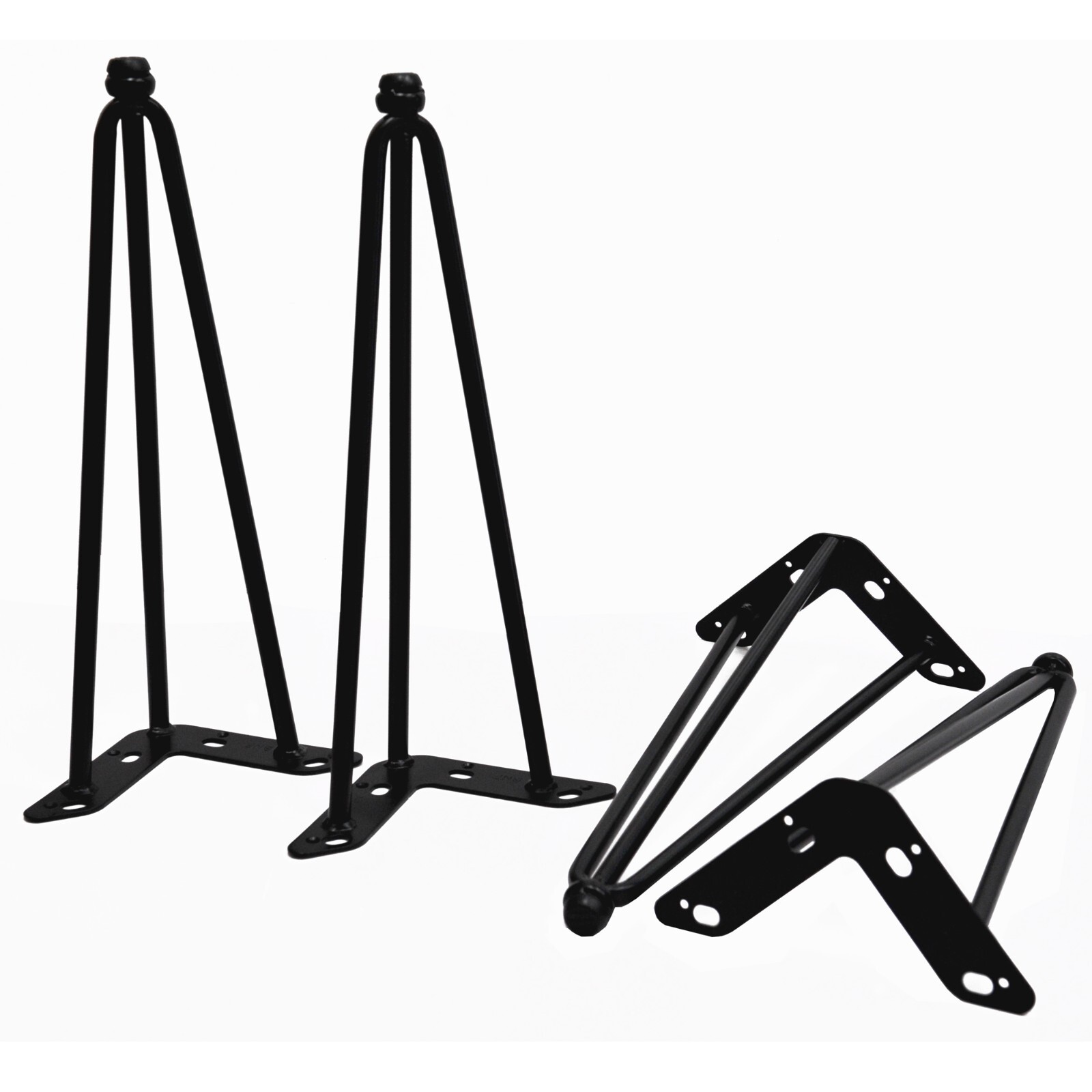 15″ – 30″ Coffee Table Metal Hairpin Legs Wrought Iron Bar Black Set of 4