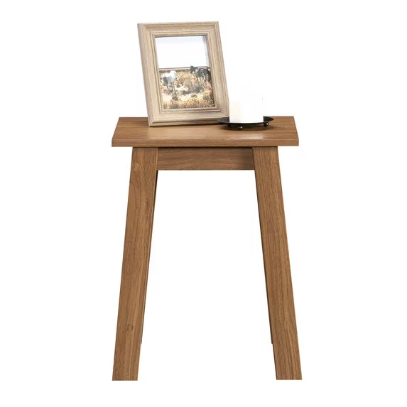 Mainstays Small Square Wood Side Table, Walnut Finish