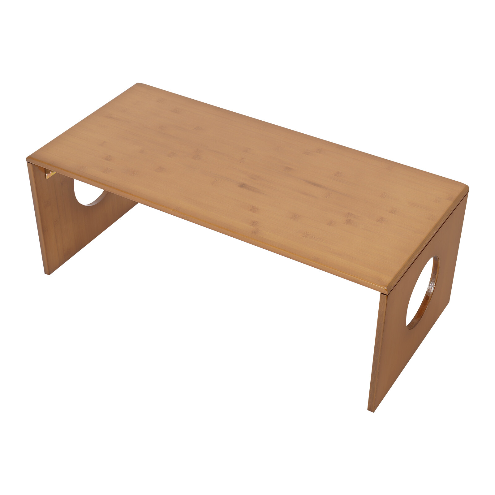 Folding Low Floor Coffee Table Foldable Portable For Sitting On The Floor Brown