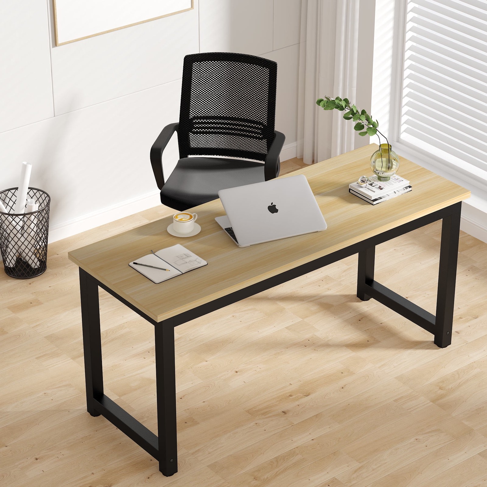 63″ Computer Desk Large Office Desk Computer Table Study Writing Desk for Office