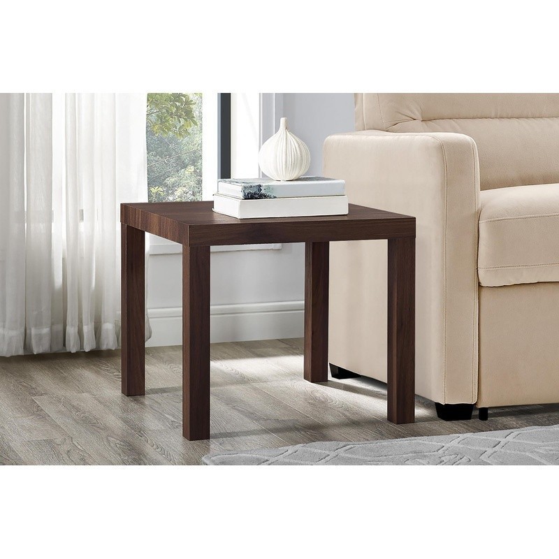 Minimalist End Table PVC Laminated Wood Easy Assembly Space Saving Nightstand US