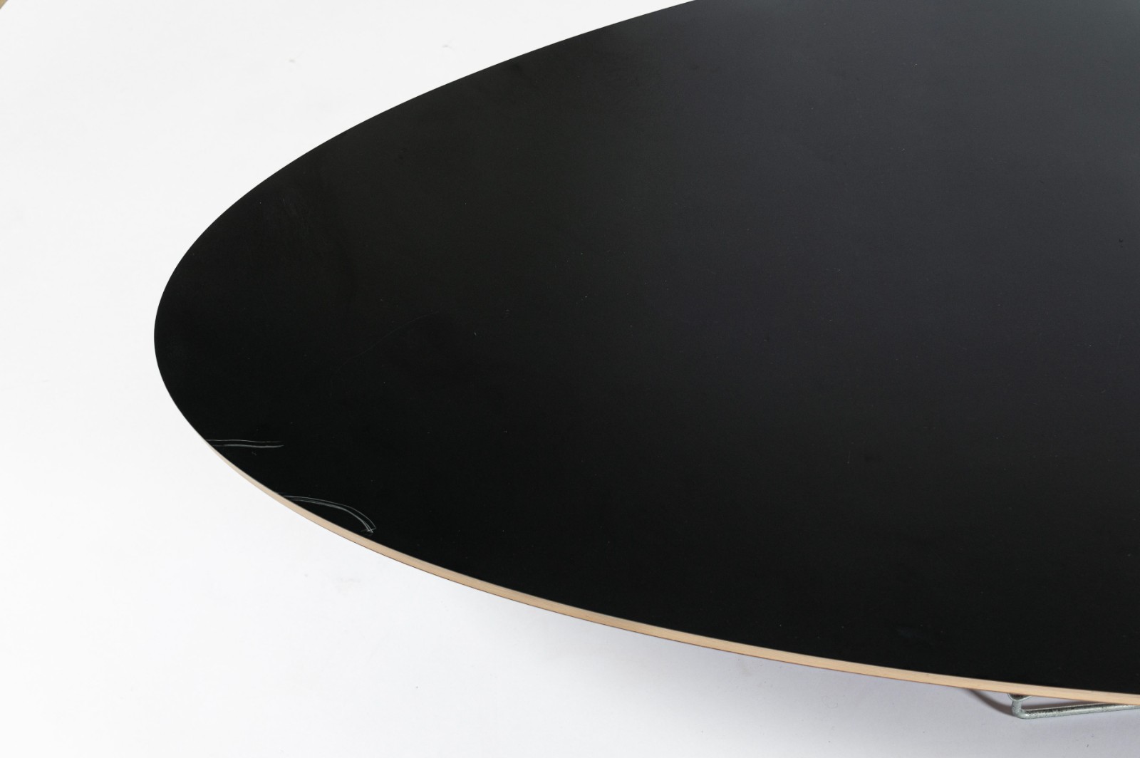 Eames Surfboard ETR Coffee Table for Herman Miller, Black Mid Century Modern