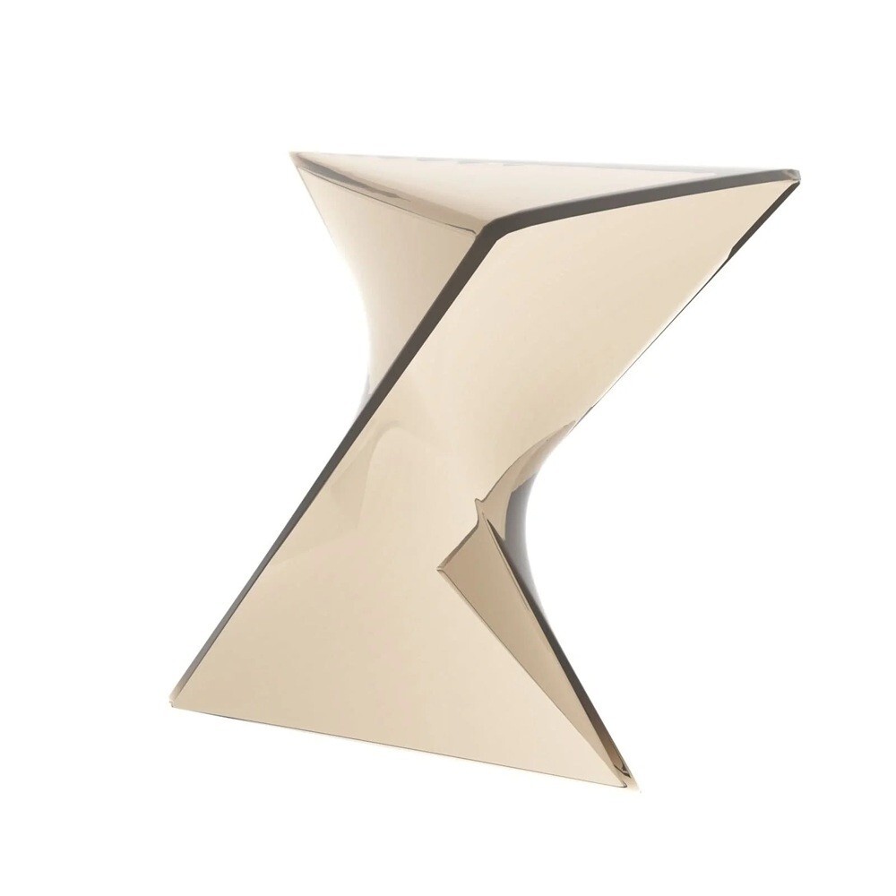 Randolph Triangular Twist End Side Table ABS/PC Plastic – Multiple Colors
