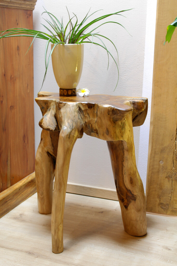 Side Table Wood Root Wood Teak Wood Root Table Flower Stool Solid Natural