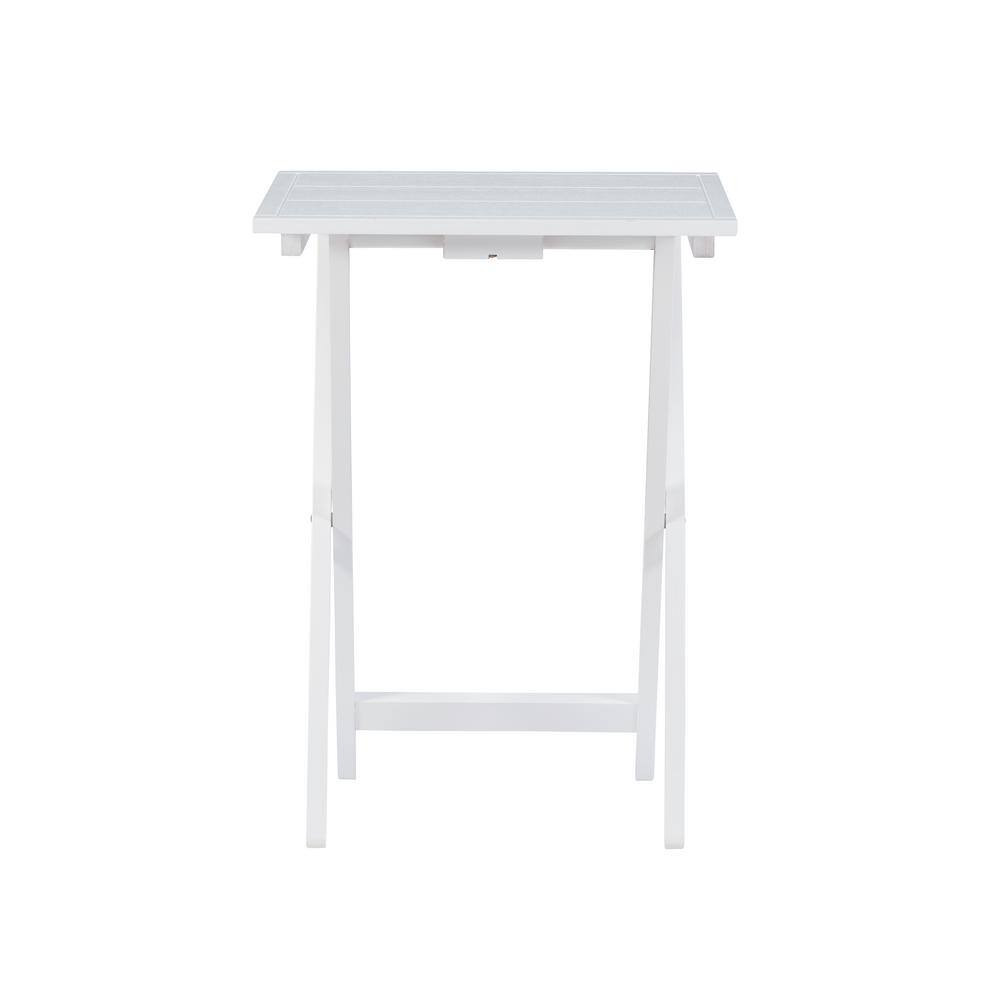 Fennec 15.75 In. L Wood Top Folding Tray White Tables
