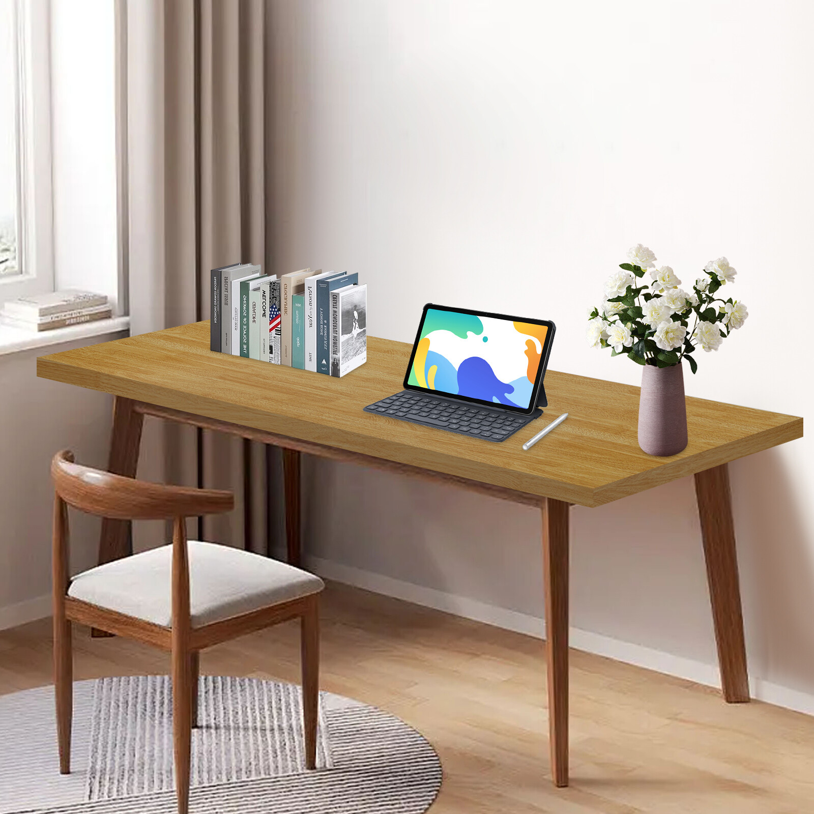 70in Tabletop Rectangular Countertop Plywood Countertop Wood Color for kitchens