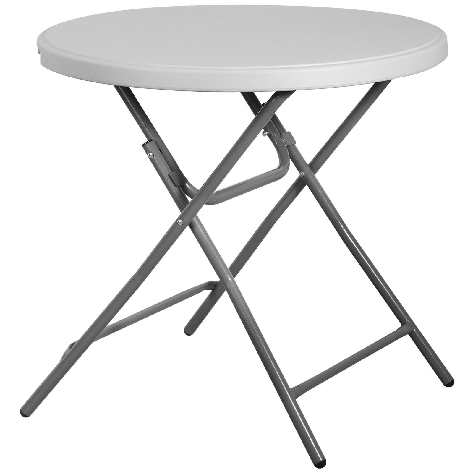 32″ Folding Table Round Plastic Cafe Dining Card Table In/Outdoor Party White