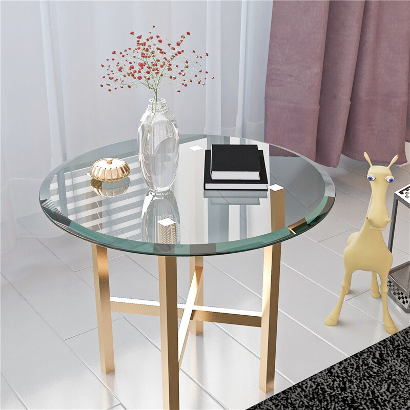 24″-40″ Inch Round Tempered Glass Table Top 1/2” Thick Beveled Polished Edge