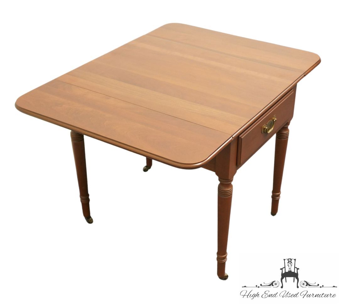 STATTON TRUTYPE Solid Cherry Traditional Style 33″ Accent Pembroke / Drop-Lea…
