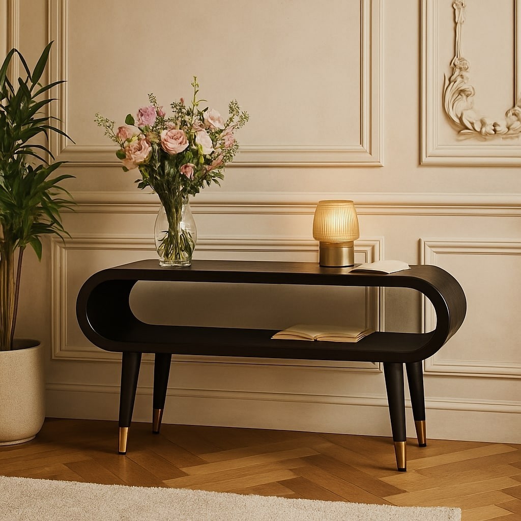 Velvet Mocha Curved Media Console