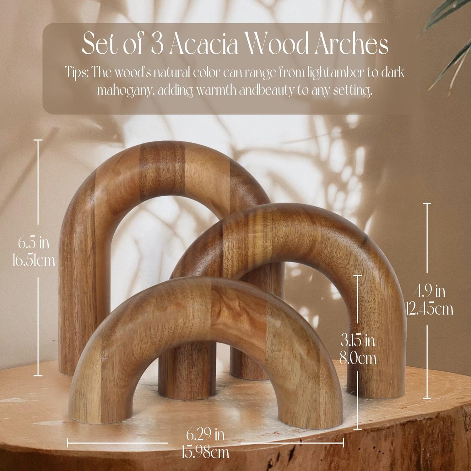 3 Pcs Wood Shelf Decor Aesthetic, Modern Aesthetic Home Decor Accent