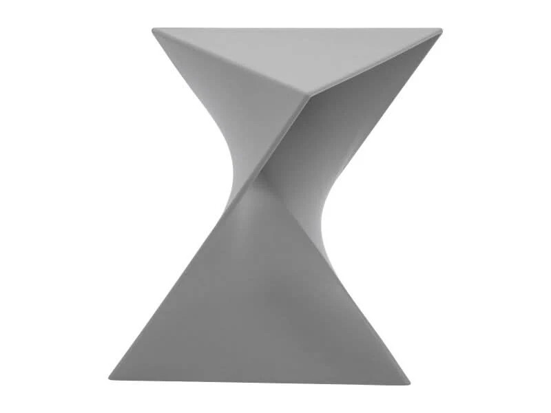 Randolph Triangular Twist End Side Table ABS/PC Plastic – Multiple Colors
