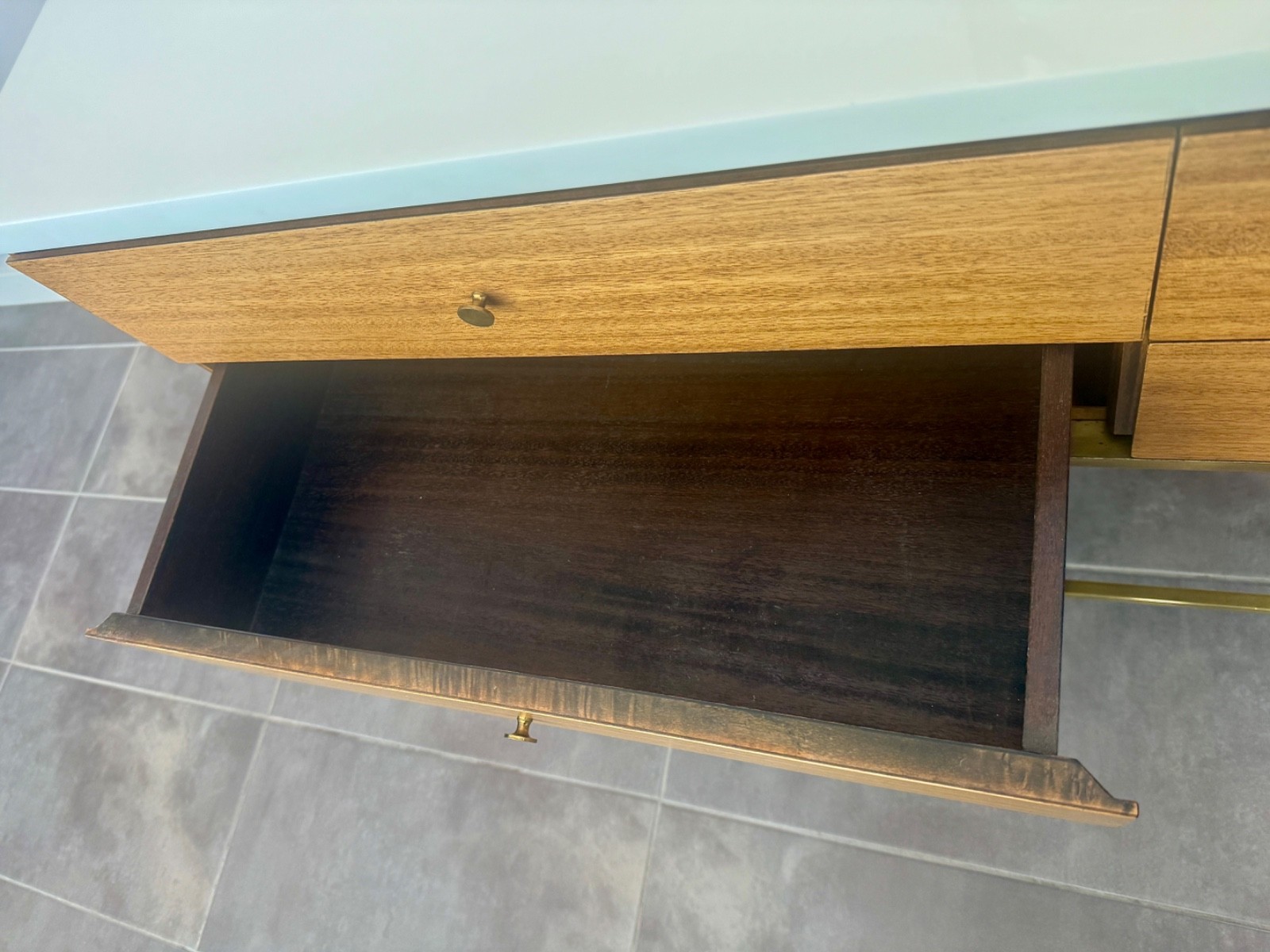 Paul McCobb Mid Century 4-Drawer Console Table 48″ Long Original