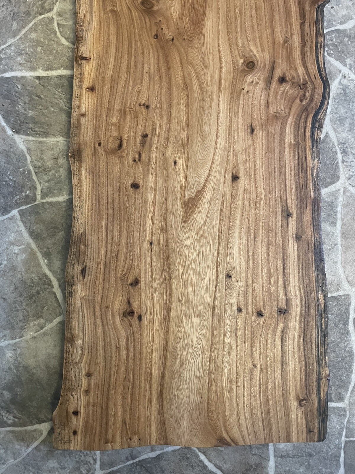 Small Live Edge Elm Table Top 40in X 15in Ready To Mount