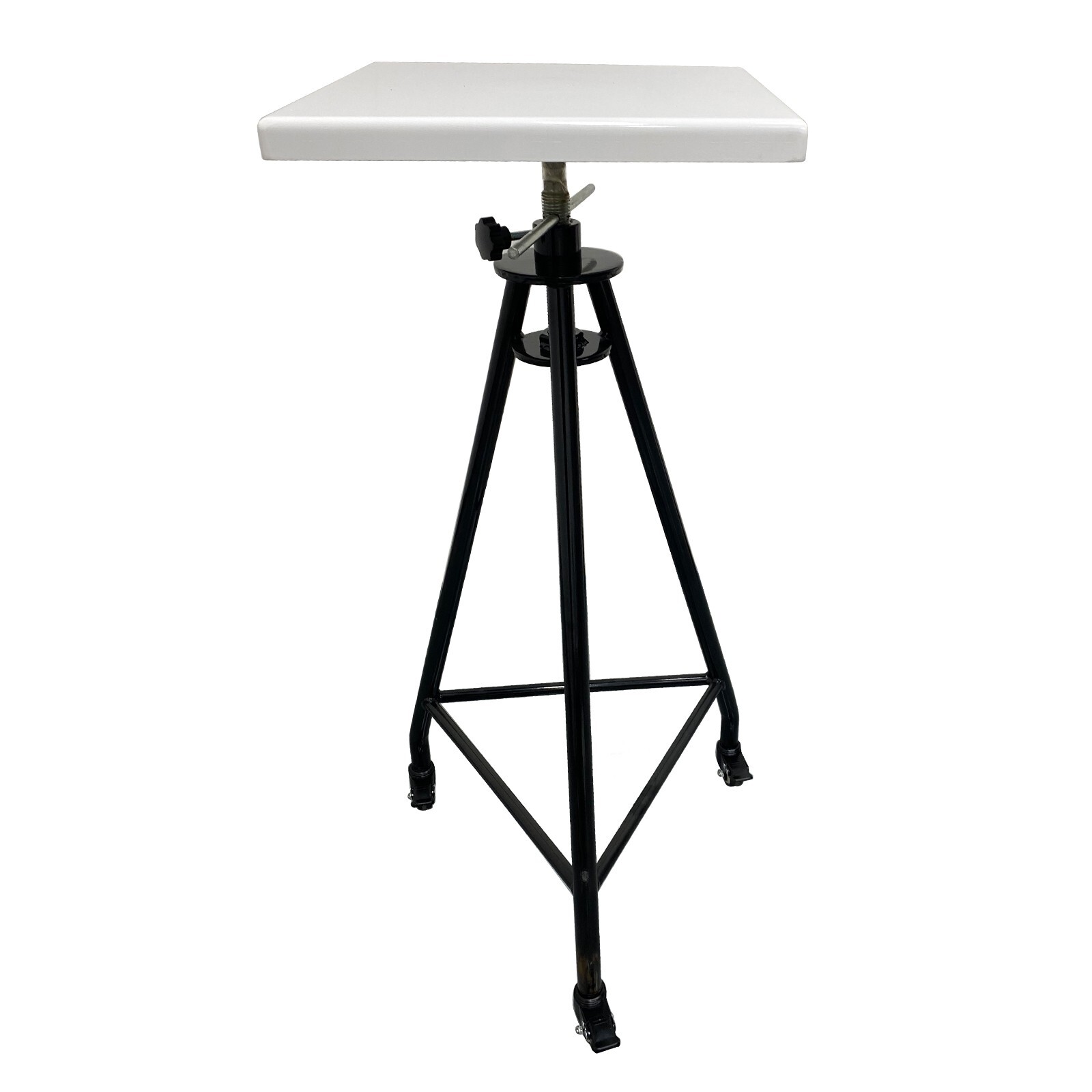 15*15in Table Manual Height Adjustable Sculpture Turntable Iron Triangle