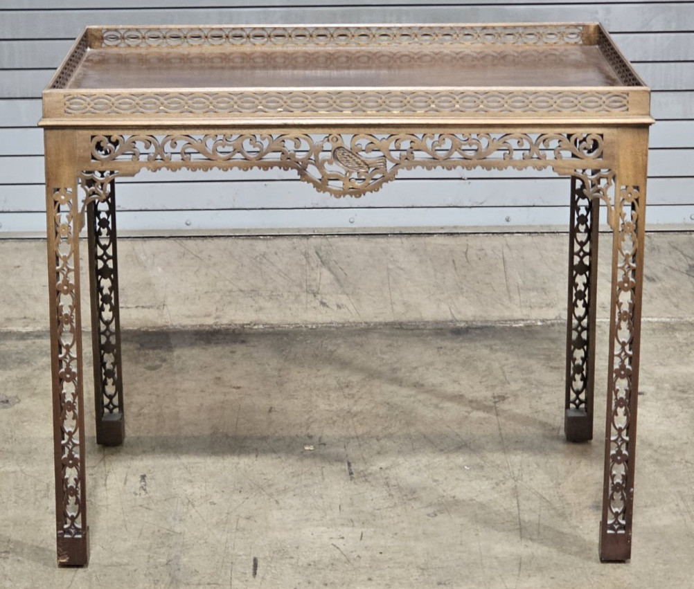 Kittinger Williamsburg Mahogany Chippendale Byrd China Table CW 192 Rare