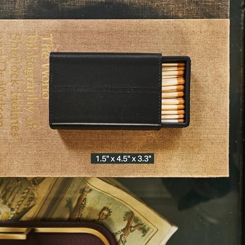 Preston Lane Mayfair Handmade Leather Matchstriker – Decorative Matchbox Ink