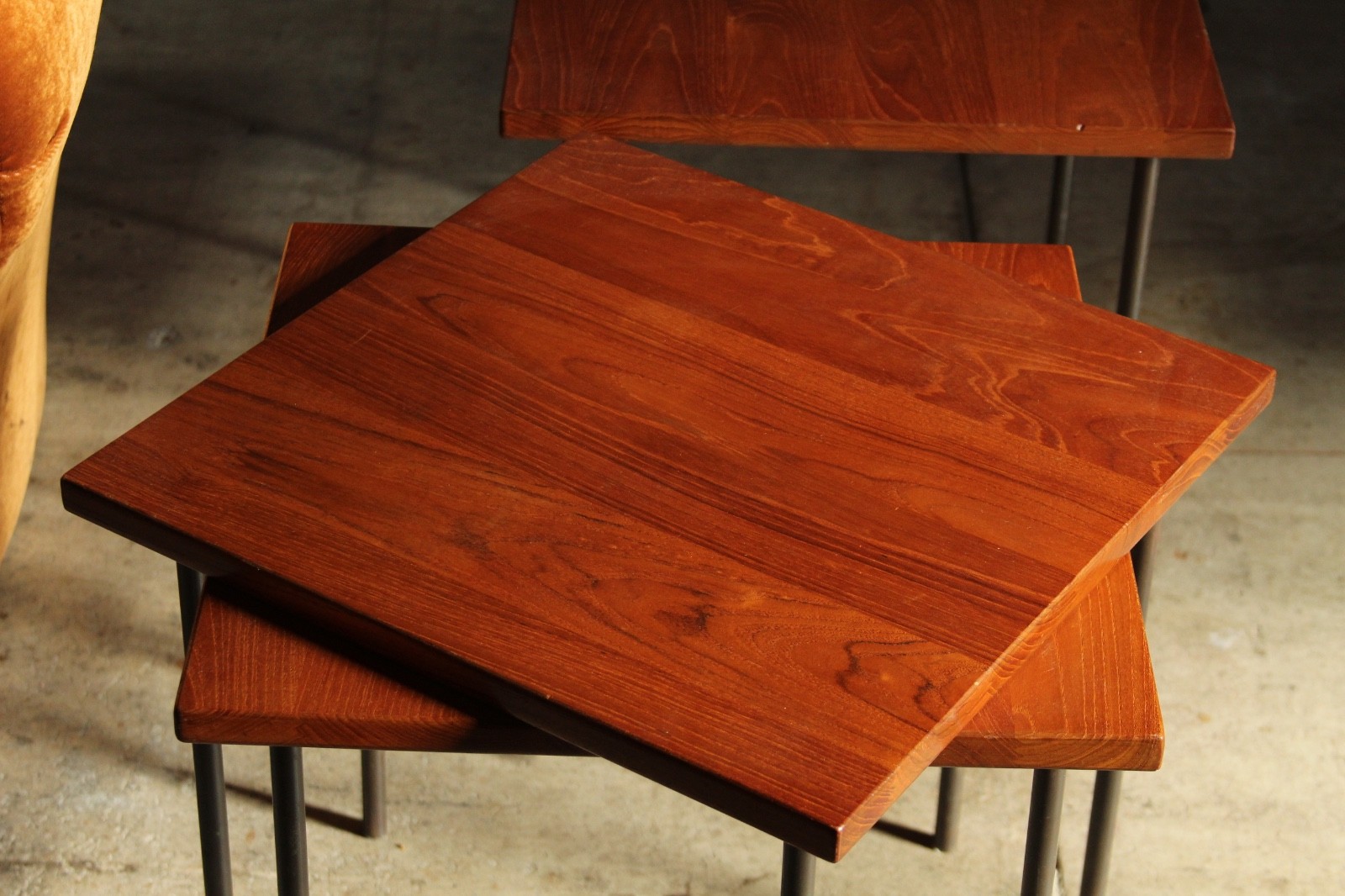 Peter Hvidt and Orla Molgaard Teak Stacking Tables, 1960s