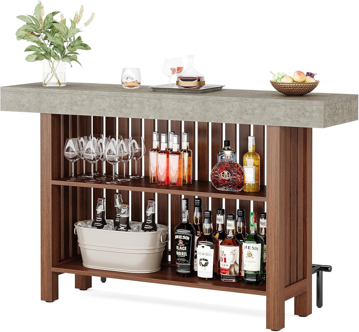 Rectangular Bar Table Ample Space for Storage and Elegant Display
