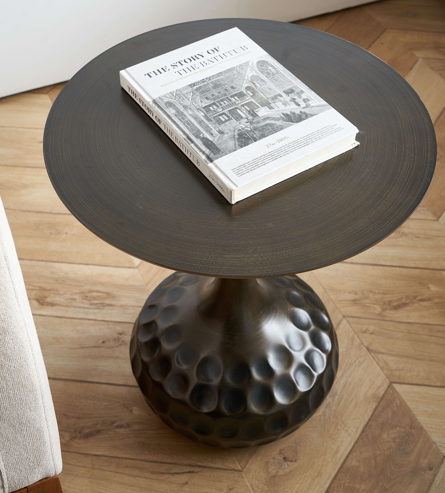 Palma Tall Iron Pedestal Coffee Table