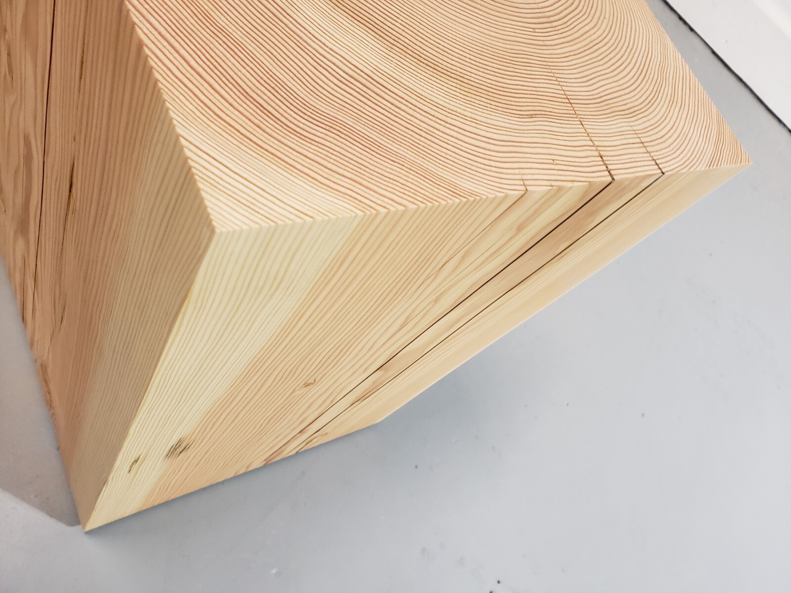 Modern wood timber block tree stump side table stool